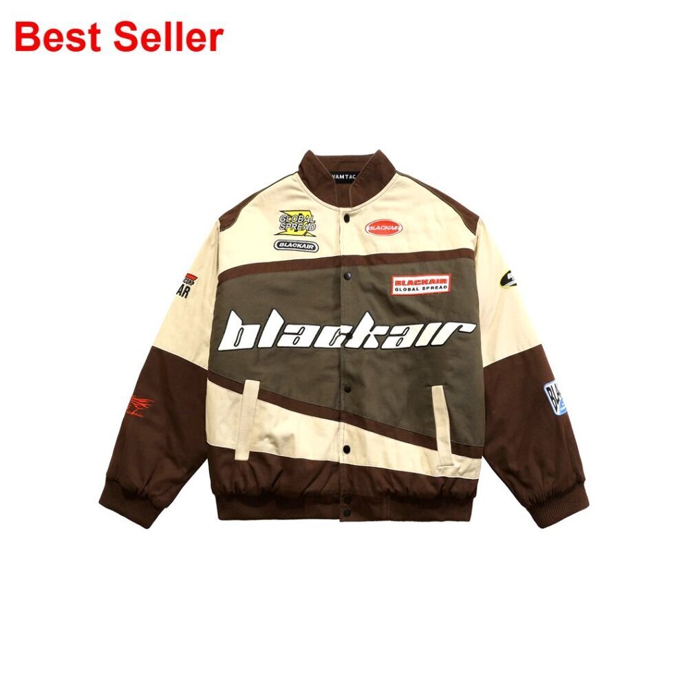 Varsity Baseball Jacket Bomber Cotton Vintage Racing Coats Streetwear